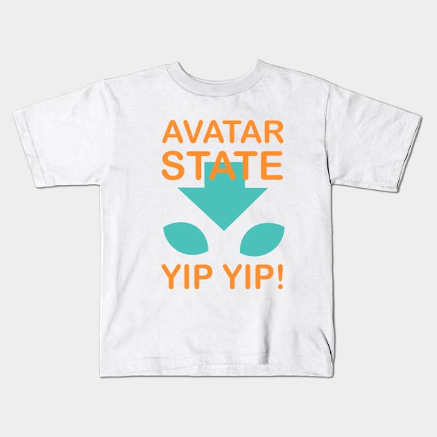 Avatar State, Yip Yip! Kids T-Shirt by Harriet Parnell